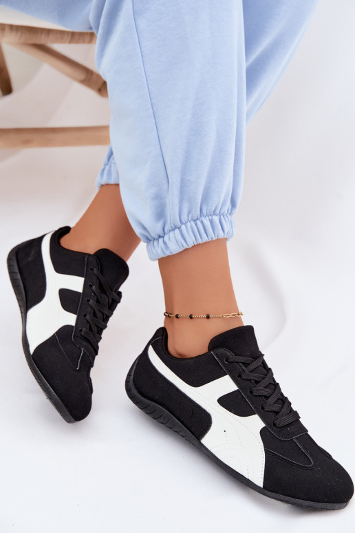 Juodi sneaker modelio moteriški batai Tai