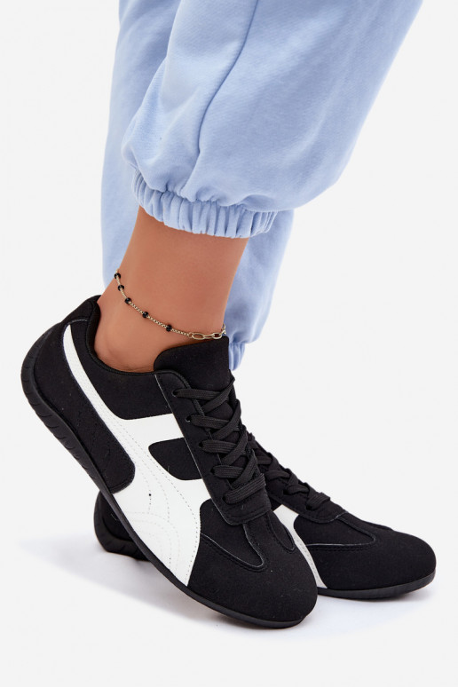 Juodi sneaker modelio moteriški batai Tai