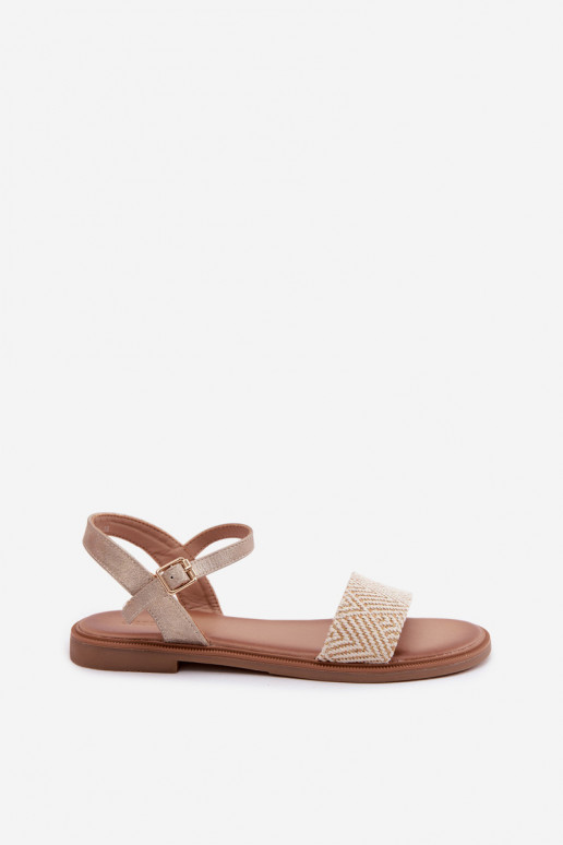 Women's Flat Gold Lumina Sandals