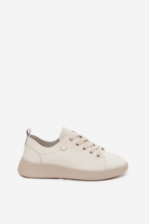 Leather shoes Vinceza 41508 ivory