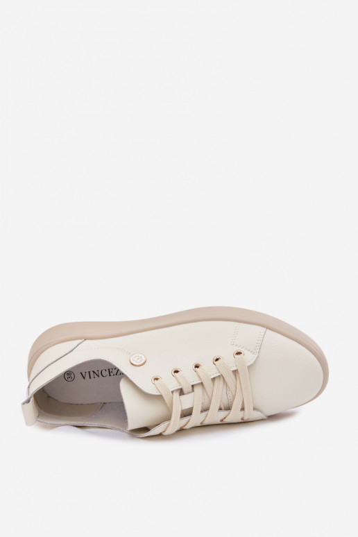 Leather shoes Vinceza 41508 ivory