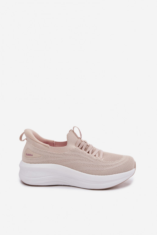 Sportowe buty wsuwane Kobbo 102425 w kolorze piaskowym