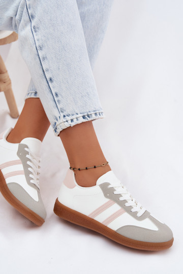Women's Bicolor Pink and White Sneakers Seabell