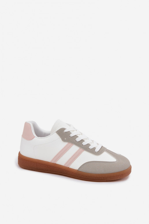 Women's Bicolor Pink and White Sneakers Seabell