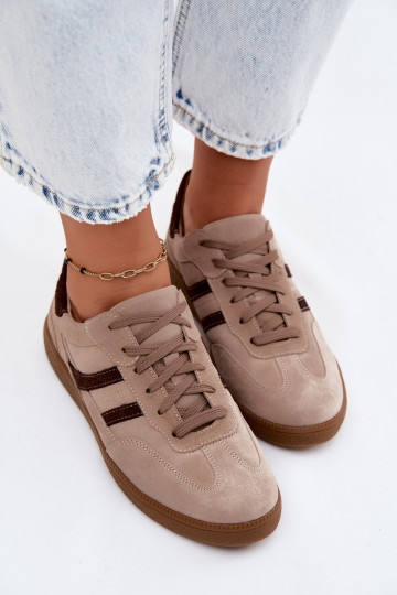 Sand suede sneakers Zazoo N1176S2