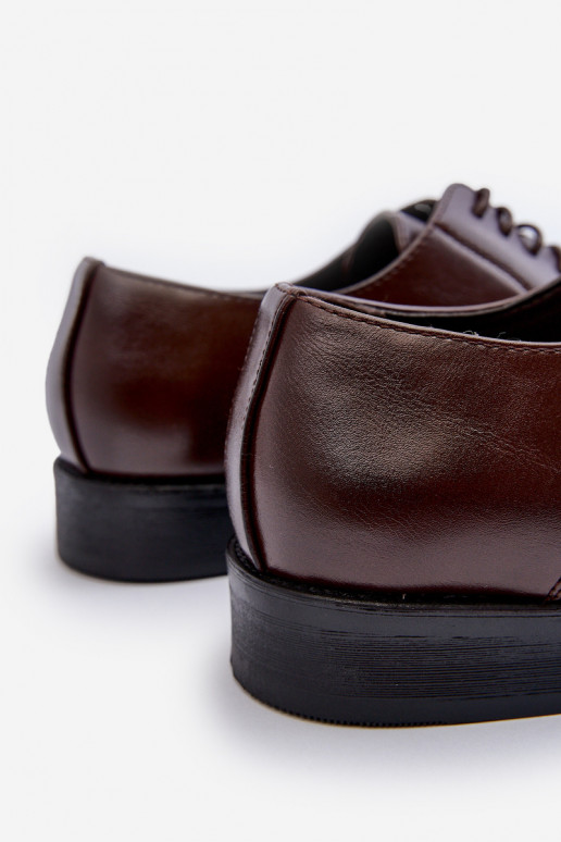 Męskie eleganckie buty brązowe Jenavee