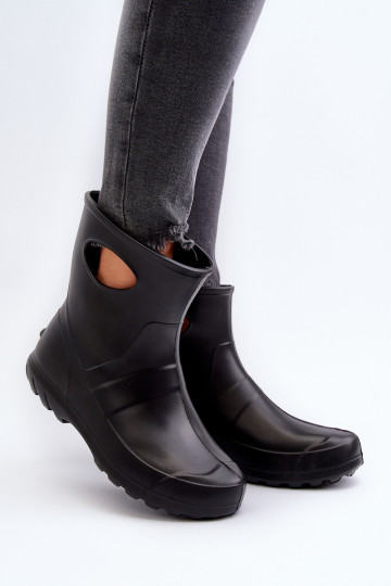 Women's waterproof rubber boots black LEMIGO GARDEN 752