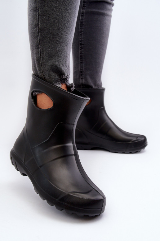 Women's waterproof rubber boots black LEMIGO GARDEN 752