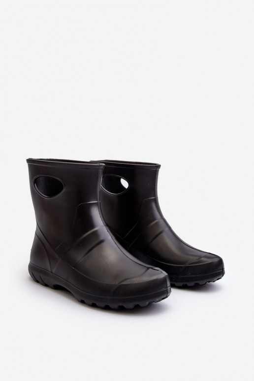 Women's waterproof rubber boots black LEMIGO GARDEN 752
