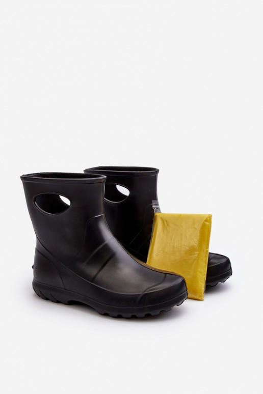 Women's waterproof rubber boots black LEMIGO GARDEN 752