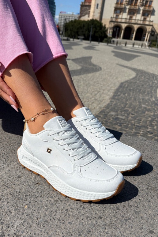 Lekkie Buty Sportowe Damskie Big Star RR274629 HI-POLY SYSTEM Białe