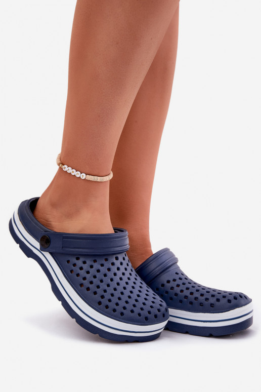 Lightweight women's dark blue slippers Ardanica