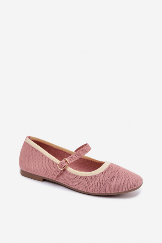 Ballet flats with mesh material pink Zelisa