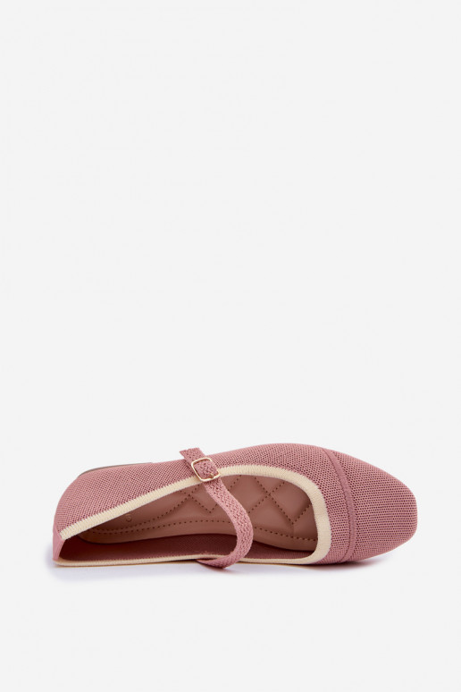 Ballet flats with mesh material pink Zelisa