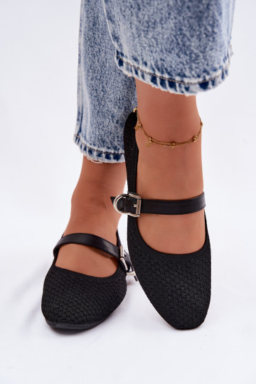 Fabric Ballerinas With Strap And Buckle Jelisa 2