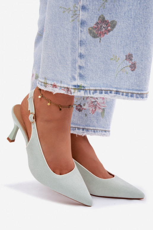 Women's High Heel Sandals With Trim Mint Relmira