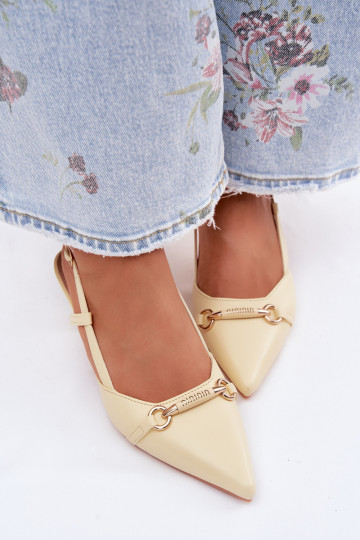 Women's High Heel Sandals With Pointed Toes Yellow Felessa 2