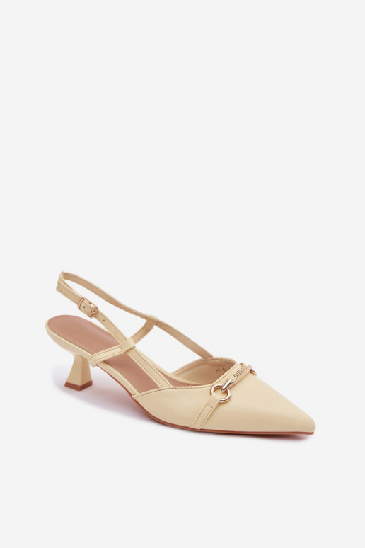 Women's High Heel Sandals With Pointed Toes Yellow Felessa