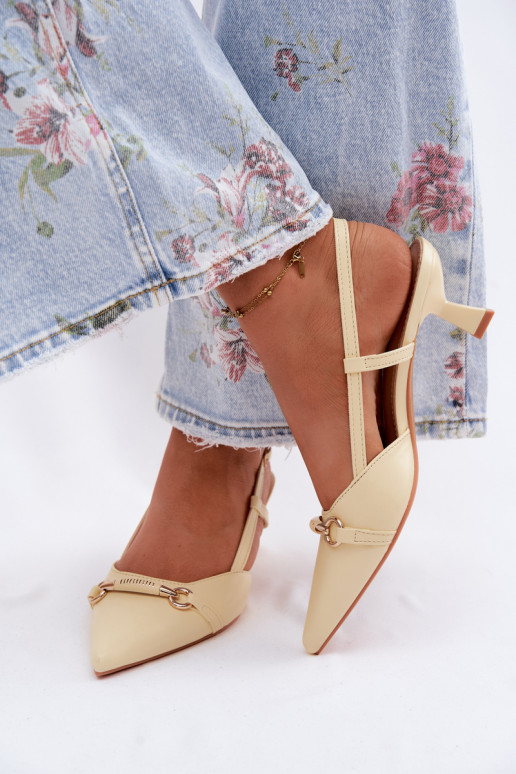 Women's High Heel Sandals With Pointed Toes Yellow Felessa