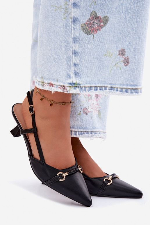 Women's High Heel Sandals With Pointed Toes Black Felessa