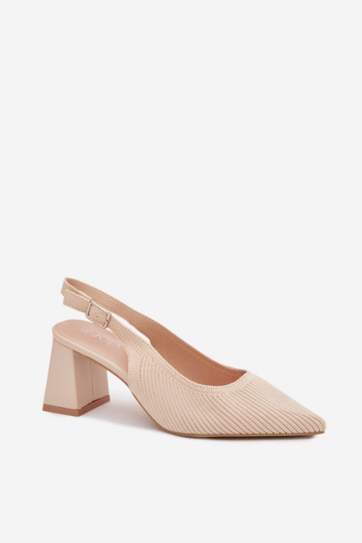 Sand-colored sandals with heels Elissea