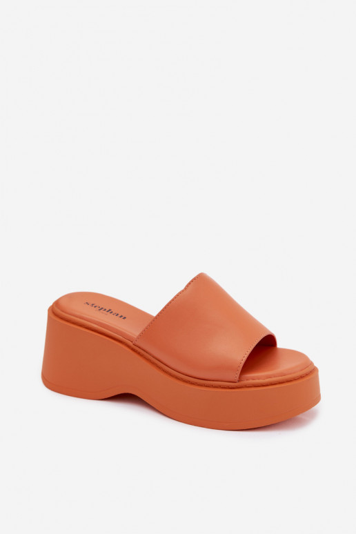 Women's Platform Orange Sandals Virelia