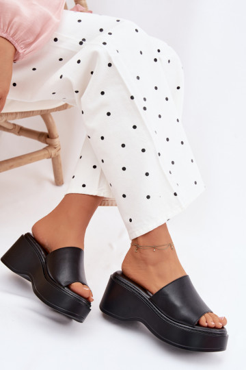 Women's Platform Black Sandals Virelia