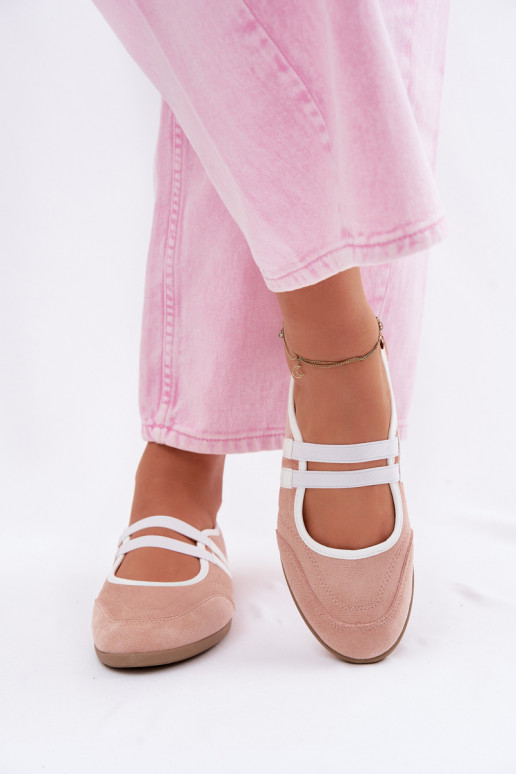 Sport Ballerinas with Elastic Straps Pink Donatella