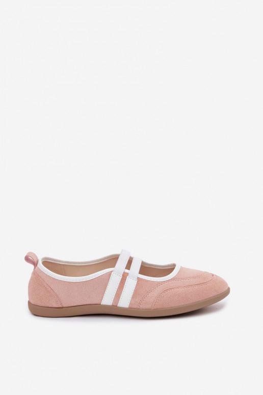 Sport Ballerinas with Elastic Straps Pink Donatella
