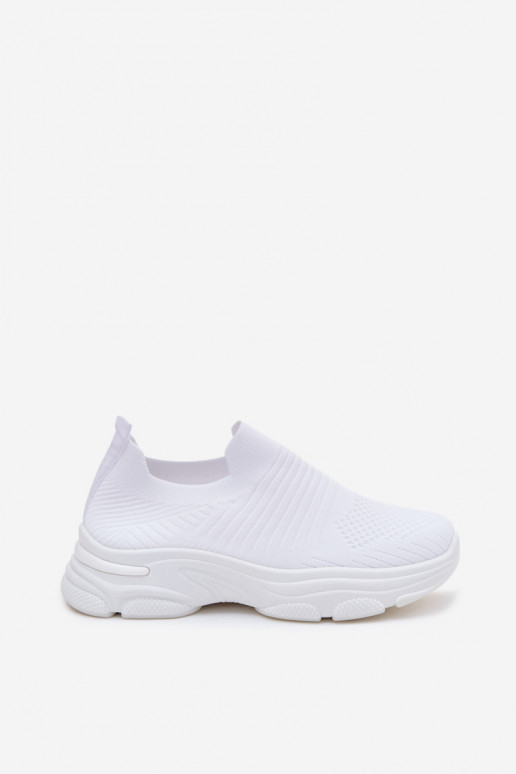 Material Slip-On Women's Sports Shoes White Floraine