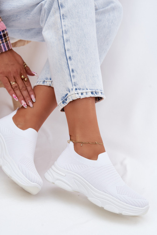 White women's slip-on sports shoes Floraine
