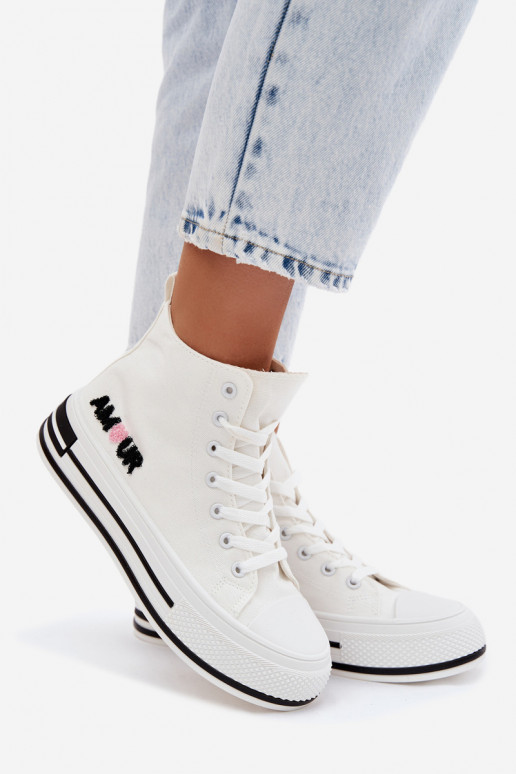 Women's High Platform Sneakers White Liline