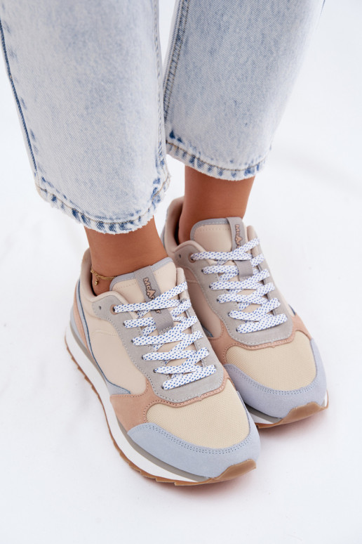 Blue women's sneakers made of suede McArthur MA2512IN