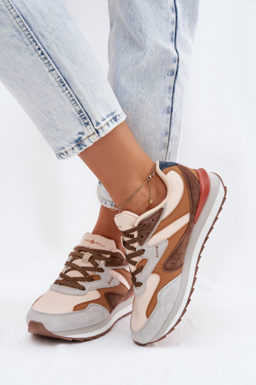 Sneakersy DamskiewithZamszu McArthur MA253W Brązowe