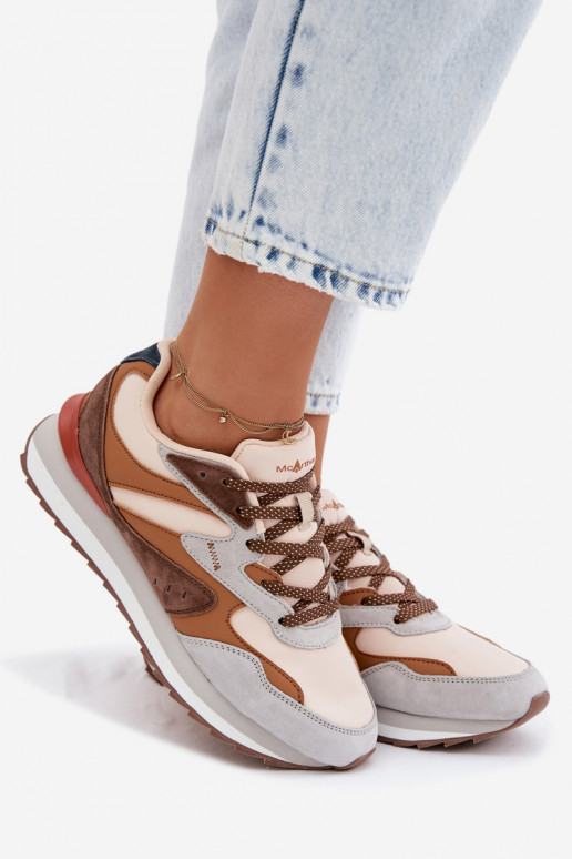 Sneakersy DamskiewithZamszu McArthur MA253W Brązowe