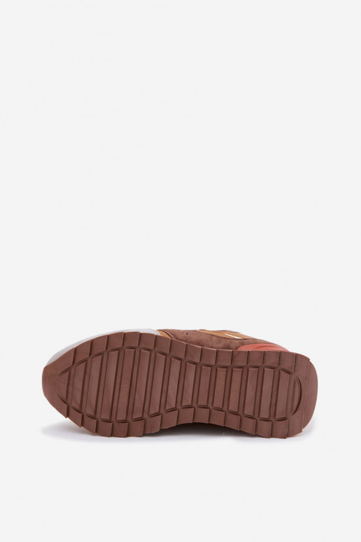 Brown women's sneakers made of suede McArthur MA253IN