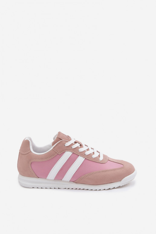 Pink women's sports shoes made of suede McArthur MA258IN