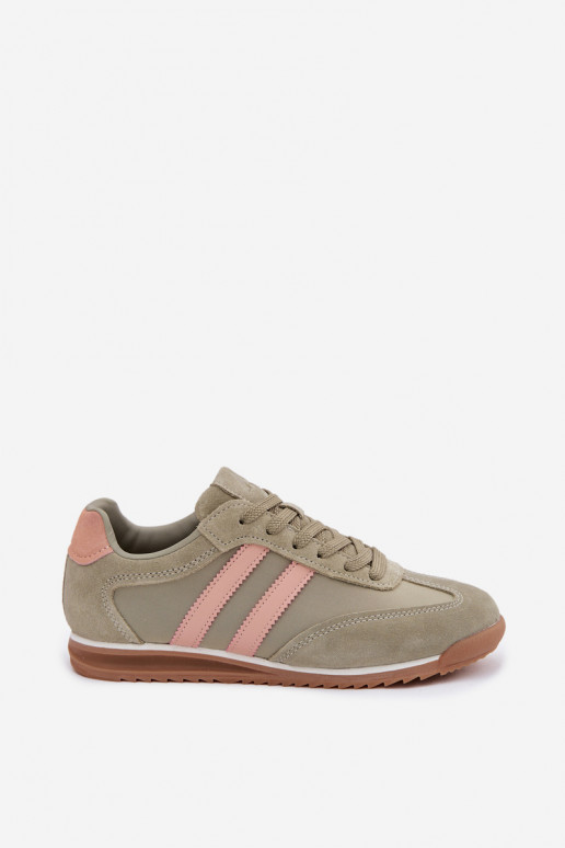 Green women's sports shoes made of suede McArthur MA258IN