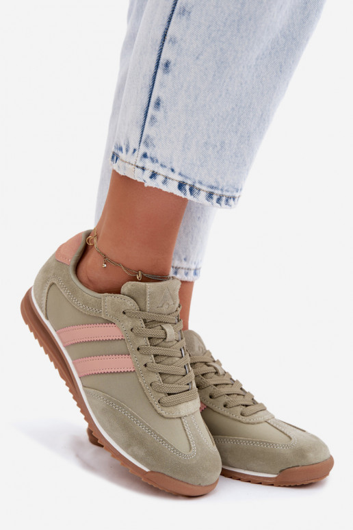 Suede Women's Sneakers Sports Shoes McArthur MA258W Green