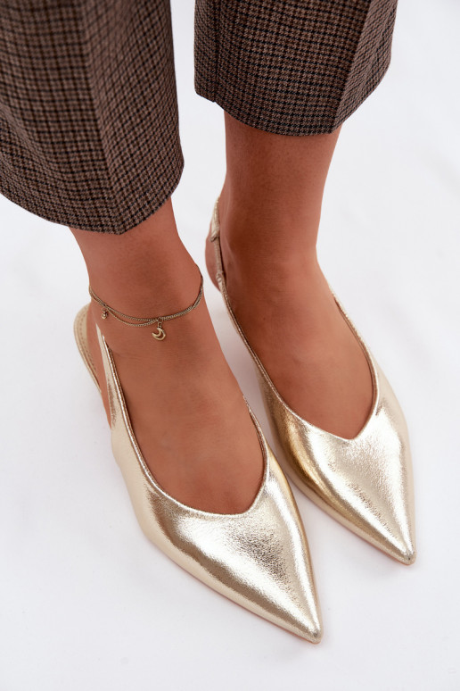 Women's Faux Leather Heeled Sandals Gold Averelle