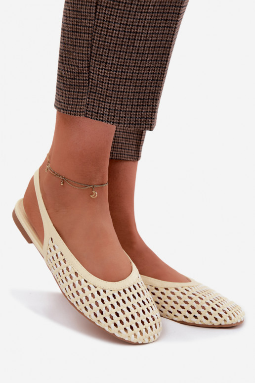 Yellow women's sandals with cut-out elements Selviora