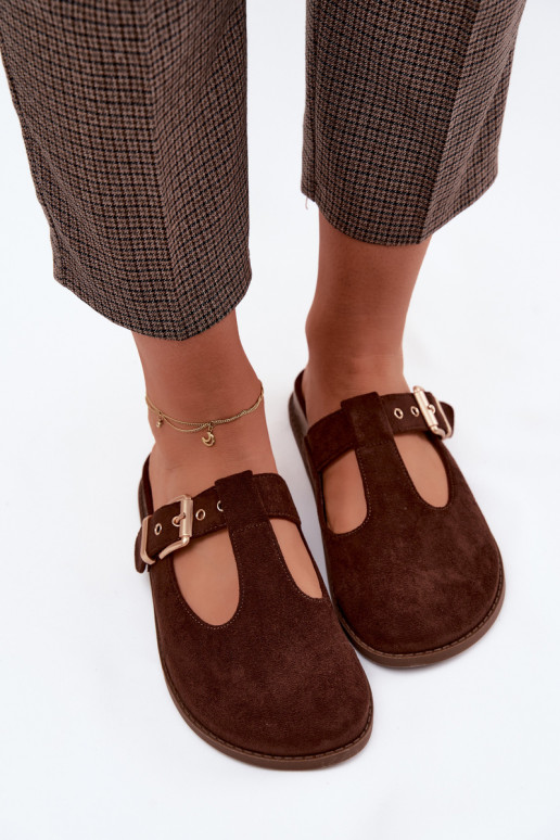 Women's slippers in faux suede Czekolado Melvia