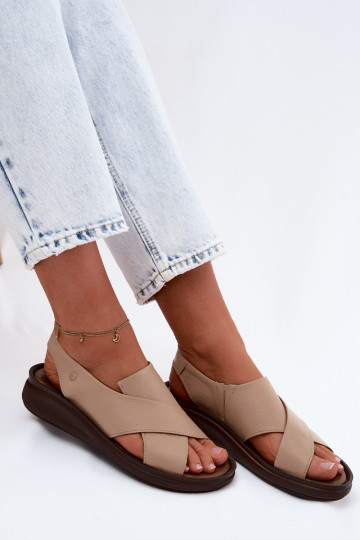 Zazoo 40392 women's sandals in cappuccino