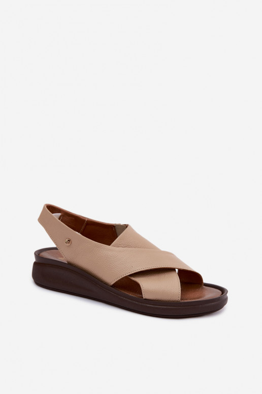 Sandały damskie Zazoo 40392 w kolorze cappuccino