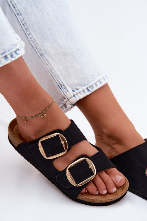 Women's Cork Sole Sandals With Straps Lee Cooper LCW-26-35-4455L Black