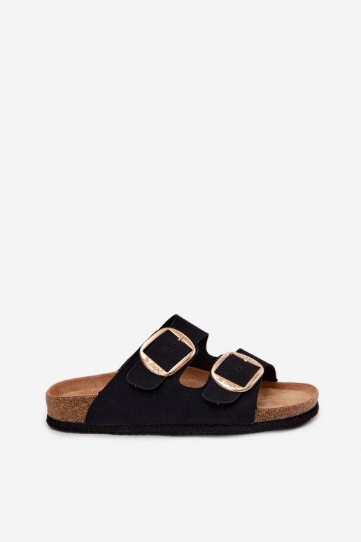 Women's Cork Sole Sandals With Straps Lee Cooper LCW-26-35-4455L Black