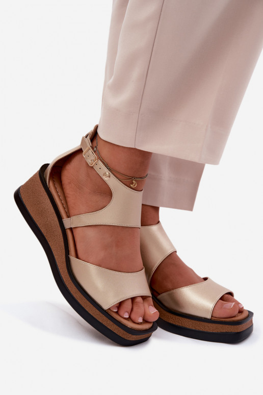 Platform sandals Tai turiciejka K7471-26 gold