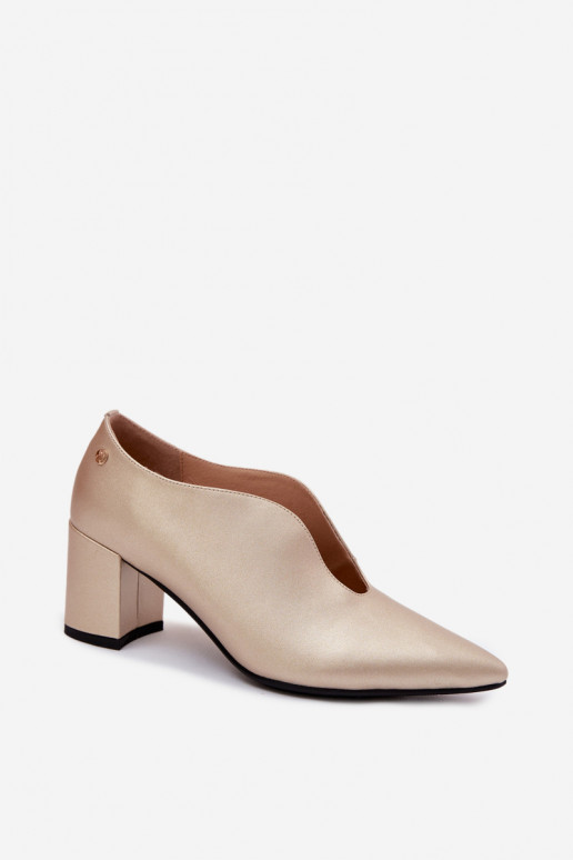 Damskie buty na obcasach Tai turiciejka K7469-26 złote