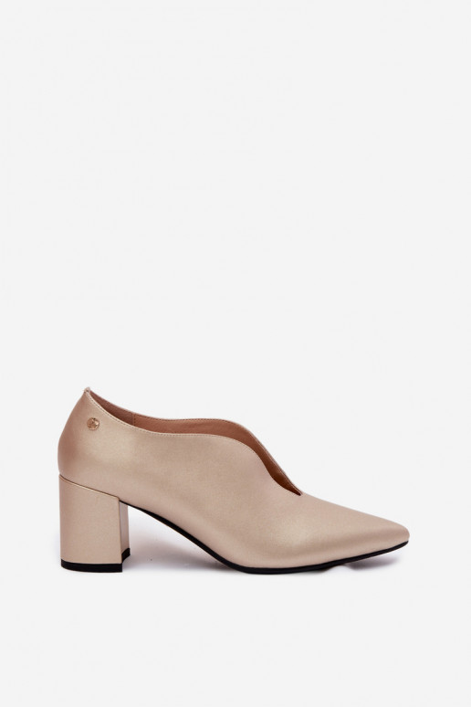 Damskie buty na obcasach Tai turiciejka K7469-26 złote