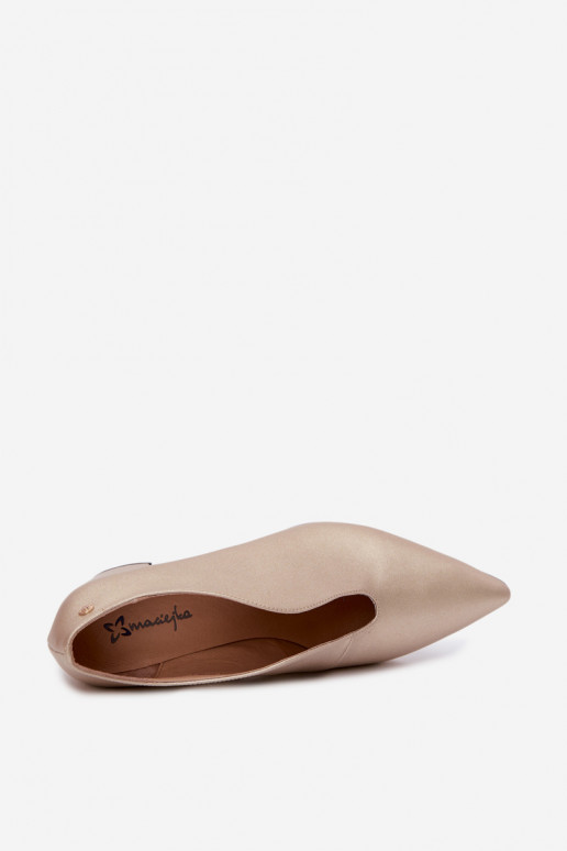 Damskie buty na obcasach Tai turiciejka K7469-26 złote